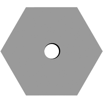 Hexagon Center Hole